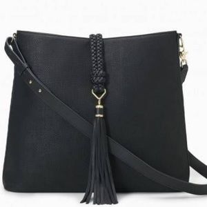 New Stella & Dot Hayes Tassel Hobo-Black