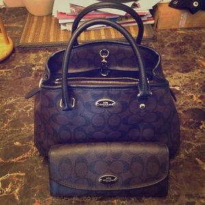 Coach purse with matching wallet