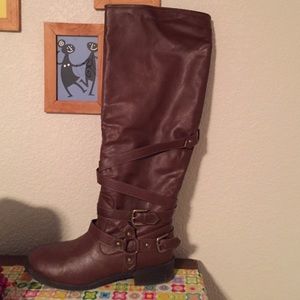Women's just fab brown tall boots