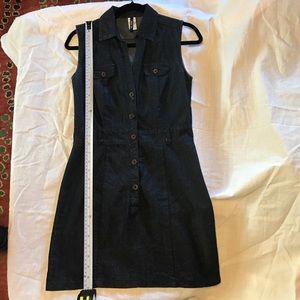Denim button down dress