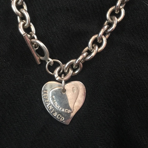TIFFANY Double Heart and Linked Necklace