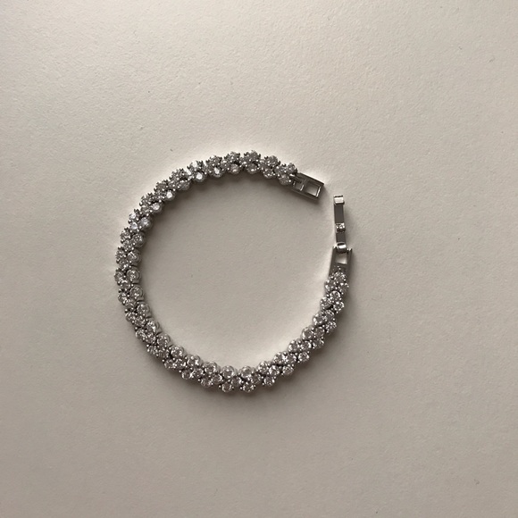 925 sterling silver tennis bracelet - Picture 2 of 2