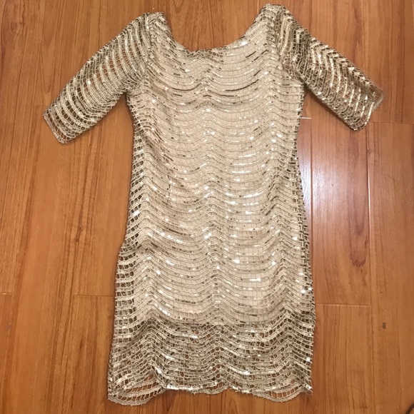Gold Sequined Dress