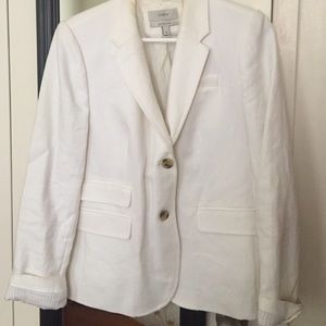 J Crew Schoolboy Blazer - White Linen