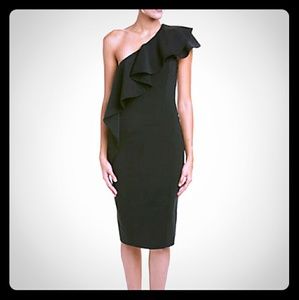 Jay Godfrey One Shoulder Little Black Dress
