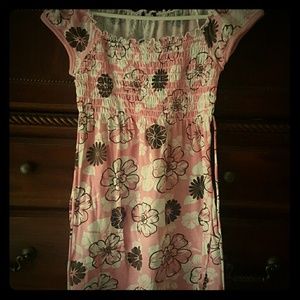 Pink & White top/off the shoulder option