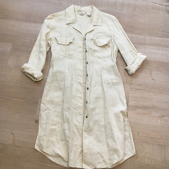 J.Jill 100% linen shirt/tunic with 3/4 sleeves