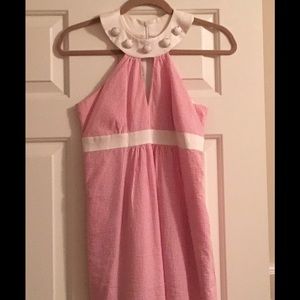 Molly B pink seersucker dress