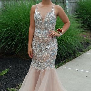 Beautiful jeweled prom dress