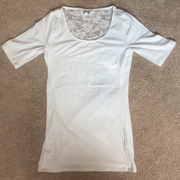 White lace shirt