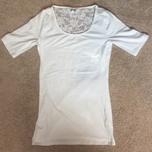 White lace shirt