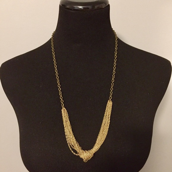 Long Antique Gold Madewell Necklace