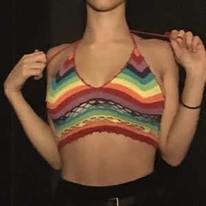 Rainbow crop top