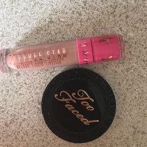 Jeffree star liquid lip and too faced bronzer