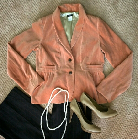 Velvet peach Eden blazer