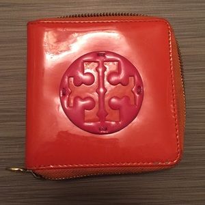 Tory Burch Orange and Pink Wallet