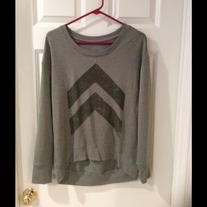 Green sweater, military icon, size L, near worn