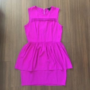 Purple peplum style dress