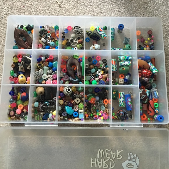 Assorted beads for jewelry making