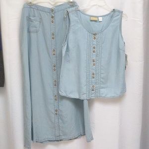 NWT Liz Claiborne 2 piece Tencel skirt set