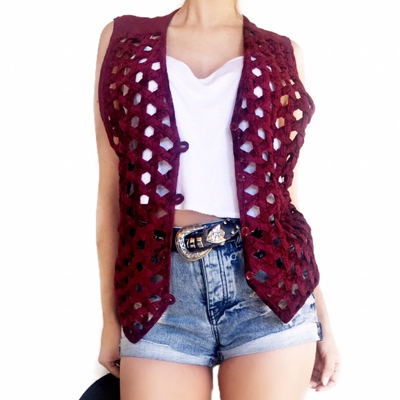 Vintage Jackets & Blazers - Vintage velvet vest