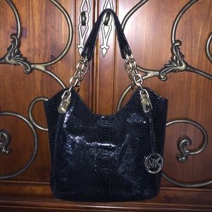 Michael Kors Black snakeskin elegant handbag