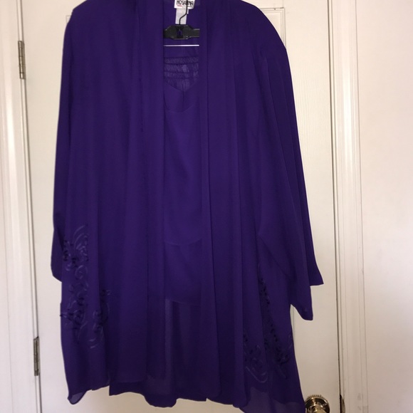 Purple 3-piece skirt set