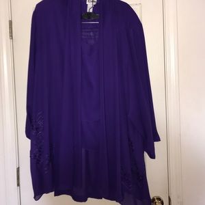 Purple 3-piece skirt set