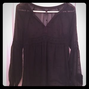 Sheer Jessica Simpson trendy blouse!