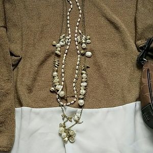 Long, layered Anthro necklace