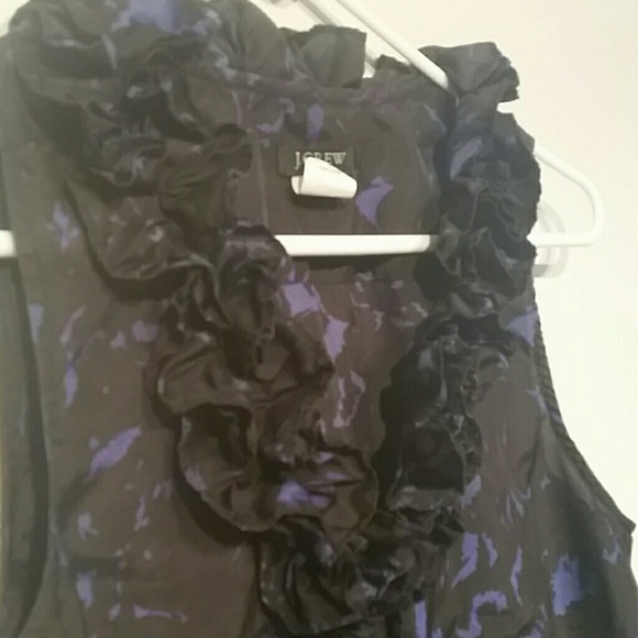 J. Crew Abstract Floral Ruffle Blouse - Picture 2 of 4