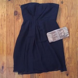 J. Crew navy bridesmaid dress