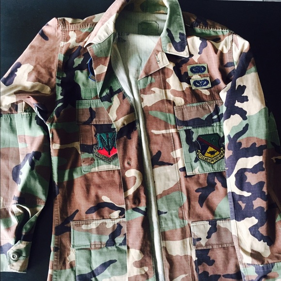 SOLD!!! Vintage army jacket with patches