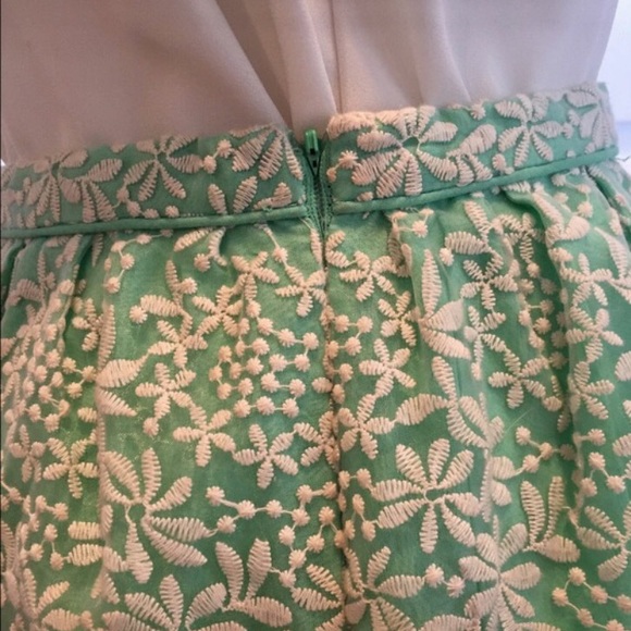🆕 Zara Mint Lace Crochet Mini Skirt Size S - Picture 4 of 4
