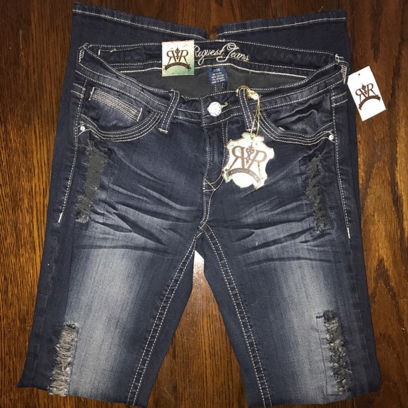 BNWT Request Jeans Ripped and Faded - Picture 2 of 4
