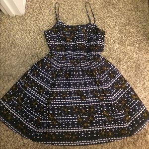 J.Crew Floral Geometric Fit Flare Dress c8426