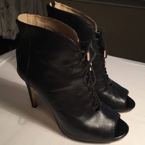 Open toe ankle boots