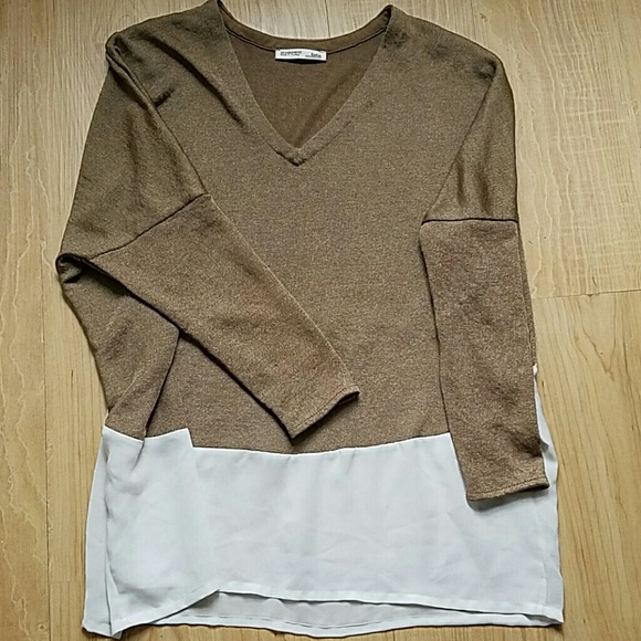 DONATED Zara lightweight two-color top