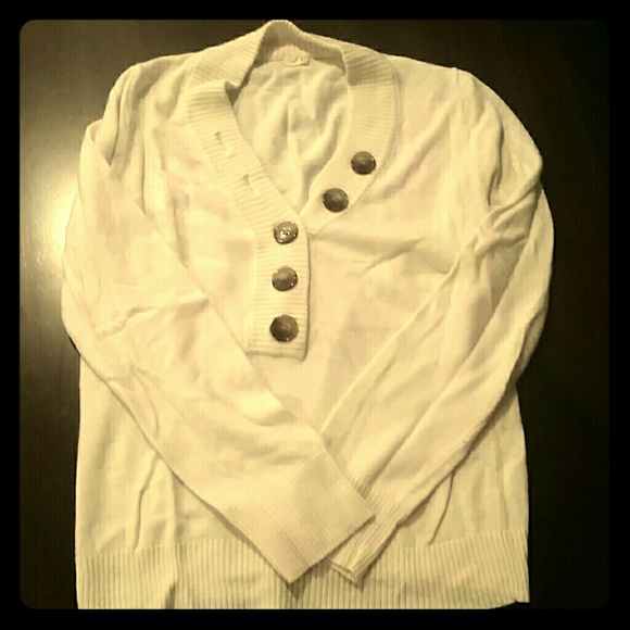 Cream Button Sweater