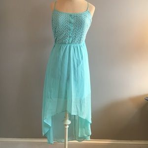 Blue dress with lace