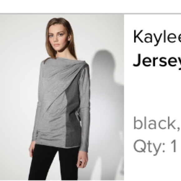Jersey cowl shirt