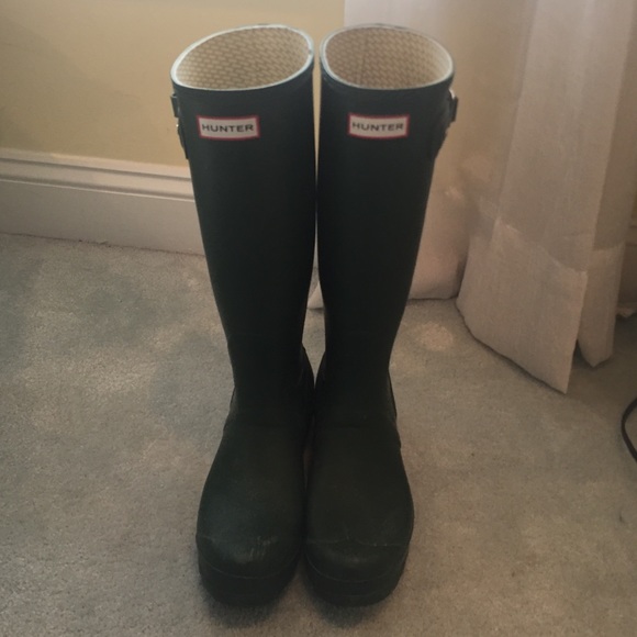 Dark Green Tall Hunter Rain Boots