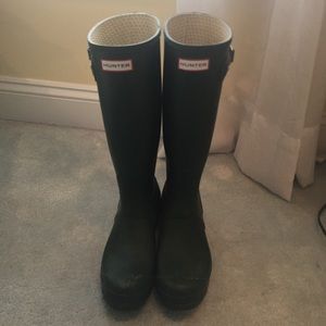 Dark Green Tall Hunter Rain Boots