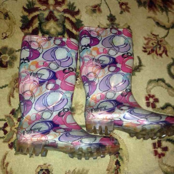 Coach rain boots size 7 - Picture 1 of 4