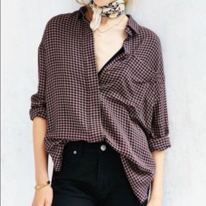 BDG Logan Button Down Flannel Shirt size M