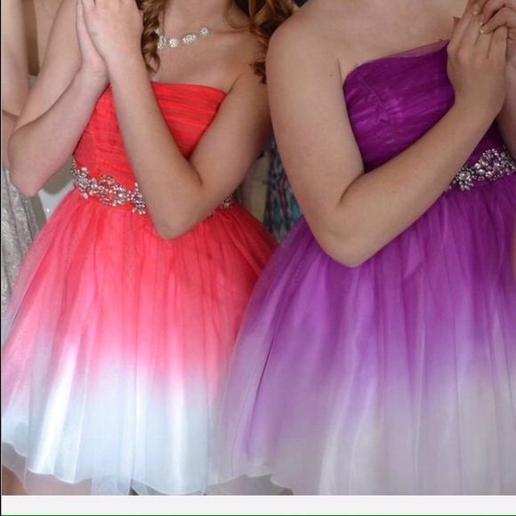 Coral hombre cocktail dress