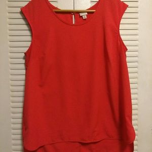 Merona Tops - Christmas Red Blouse Sleeveless High Low Merona Tops - Christmas Red Blouse Sleeveless High Low