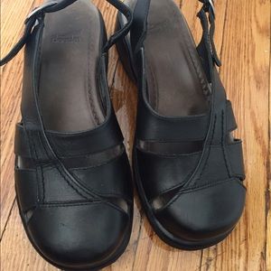 black leather dansko sandals size 38