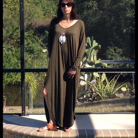 🔴Final Price🔴 LAST SMALL Oversized Olive Dress - Picture 3 of 4