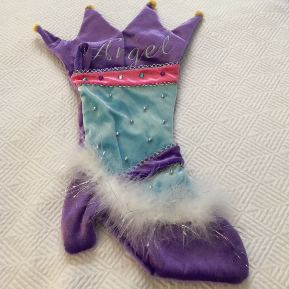 Girls Purple & Aqua Angel Crown Stocking🎉🎉SALE